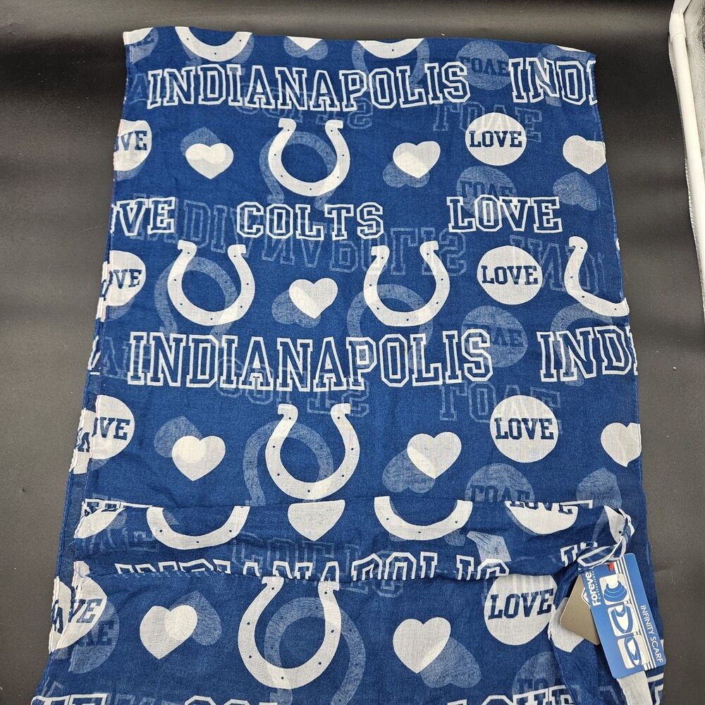 New Indianapolis Colts NFL Infinity Scarf Women’s Lightweight NWT For The Shoe